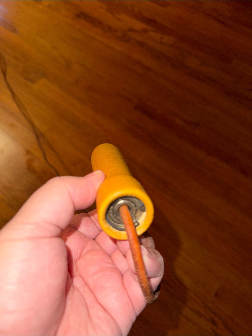 Vintage EverLast Athletic Fitness Leather Jump Rope with Wood Handles - Picture 2 of 4